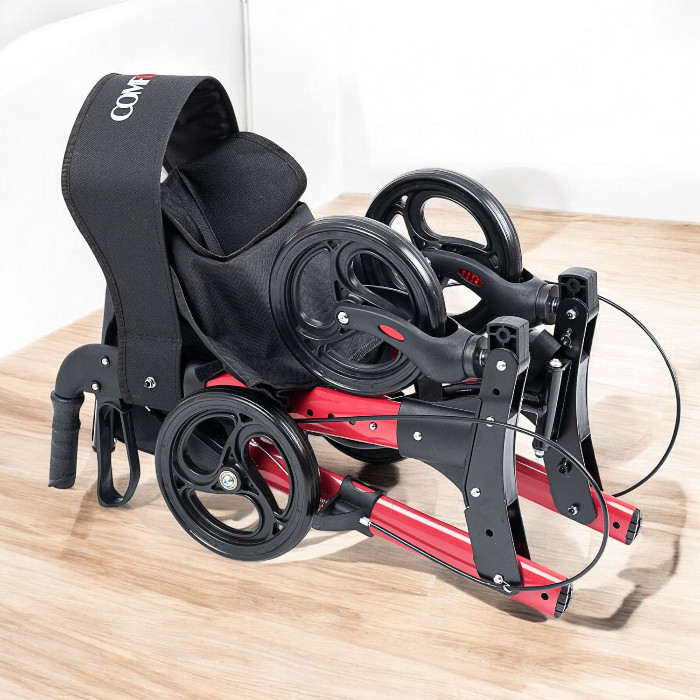 Comfort%20Plus%20DM-9102%20Kırmızı%20Lüx%20Alüminyum%20Rolatör
