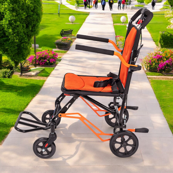 Comfort%20Plus%20DY01409LJ%20Turuncu%20Transfer%20Tekerlekli%20Sandalye